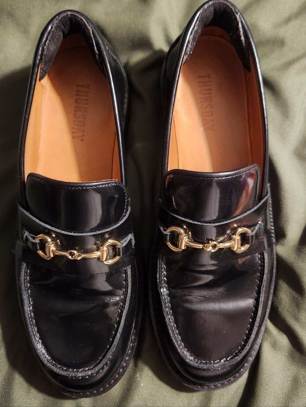 Leather Thursday Boot Company Penny Platform Loafers. Size 9.
